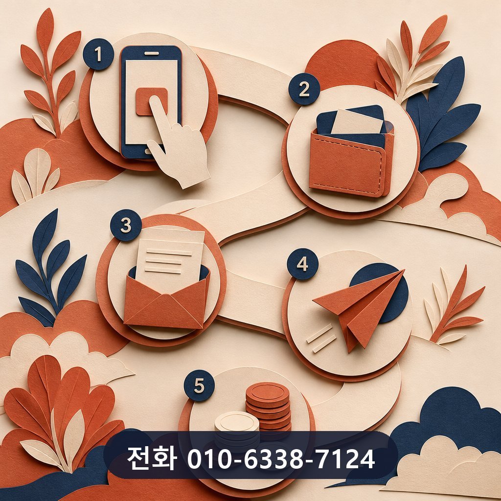 신용카드 결제 현금화 진행 절차 이미지